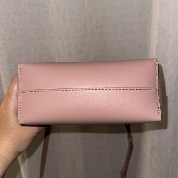 Samara FabFitFun Vegan Leather Suede Interior Peony Pink Medium Crossbody Bag - Picture 9 of 16